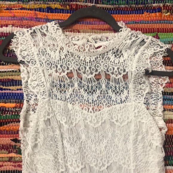 White Free People Mini Dress - Picture 5 of 5